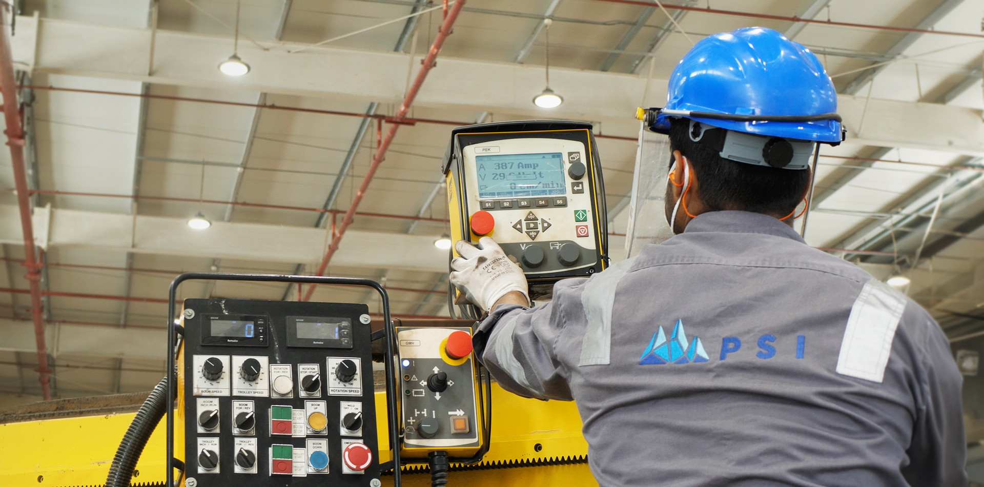 Interior of Polarspec manufacturing unit, showcasing equipment and personnel