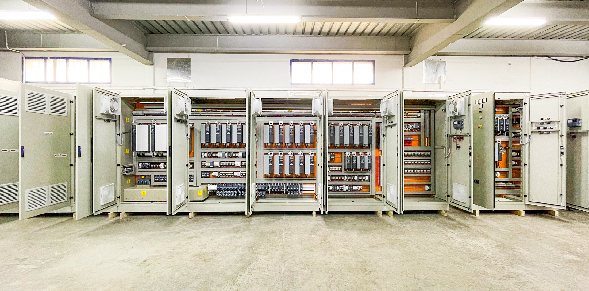 Interior of Polarspec manufacturing unit, showcasing equipment and personnel